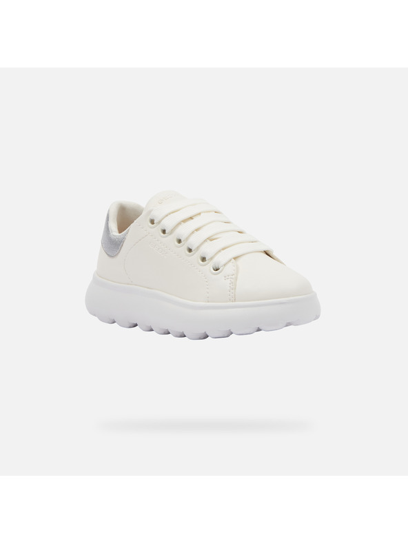 Geox Krémové dívčí tenisky Geox Puffypop Girl