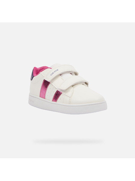 Geox Bílé dívčí tenisky Geox Eclyper Girl
