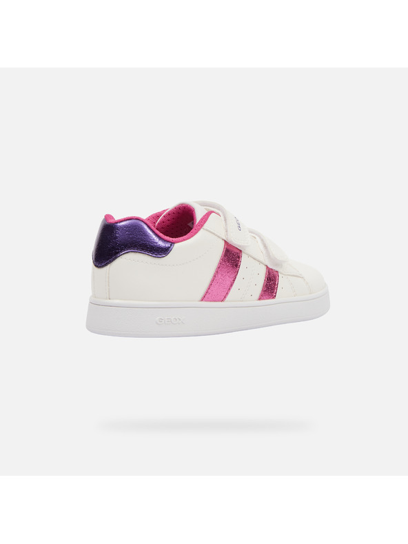Geox Bílé dívčí tenisky Geox Eclyper Girl