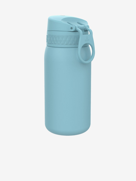 ION8 Světle modrá nerezová lahev Ion8 Leak Proof (400 ml)