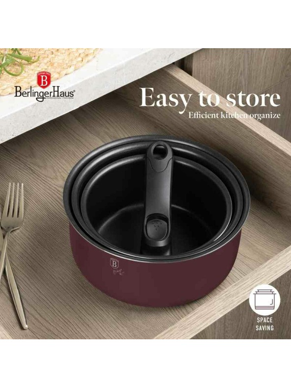 Berlingerhaus Sada nádobí s odnímatelnou rukojetí 12 ks Leonardo Collection BERLINGERHAUS