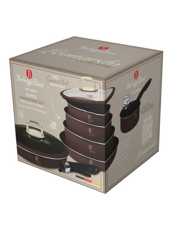 Berlingerhaus Sada nádobí s odnímatelnou rukojetí 12 ks Leonardo Collection BERLINGERHAUS