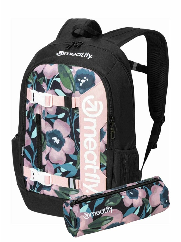 Meatfly Meatfly batoh Basejumper Pink Flowers 22 L + PENÁL  | Objem 22 L
