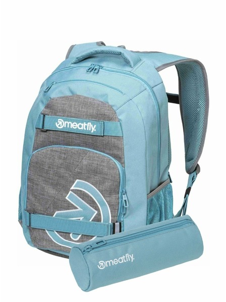 Meatfly Meatfly batoh Exile Grey Heather / Aqua 24 L + PENÁL  | Šedá | Objem 24 L