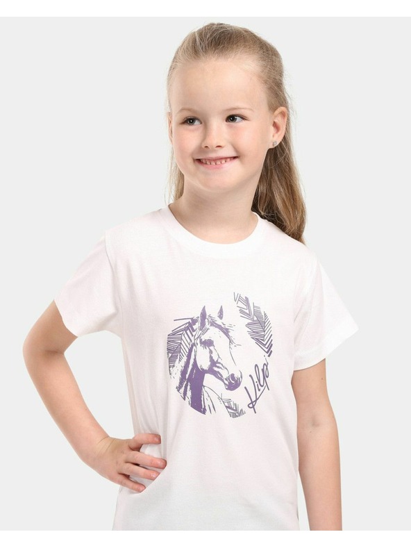 Kilpi Dívčí bavlněné tričko Kilpi MALGA-JG Bílá
