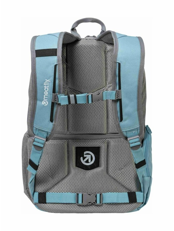 Meatfly Meatfly batoh Basejumper Grey Heather / Aqua 22 L + PENÁL | Šedá | Objem 22 L