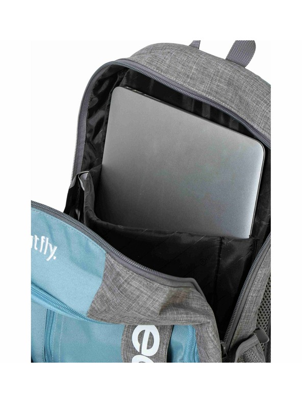 Meatfly Meatfly batoh Basejumper Grey Heather / Aqua 22 L + PENÁL | Šedá | Objem 22 L