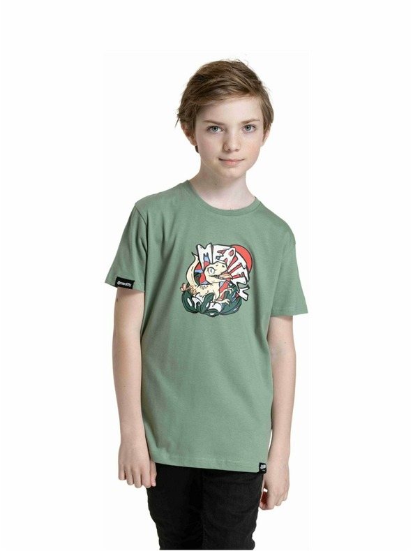 Meatfly Meatfly dětské tričko Dino Olive | Zelená