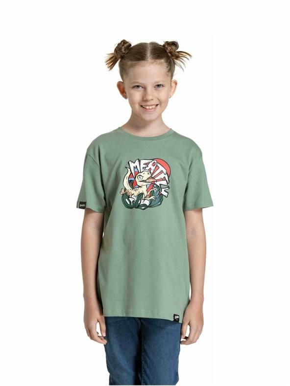 Meatfly Meatfly dětské tričko Dino Olive | Zelená