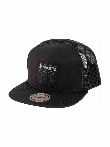 Meatfly Meatfly kšiltovka Thunderbolt Trucker Black Square | Černá |