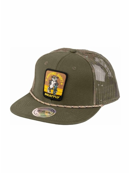 Meatfly Meatfly kšiltovka Thunderbolt Trucker Olive Tomcat | Zelená |