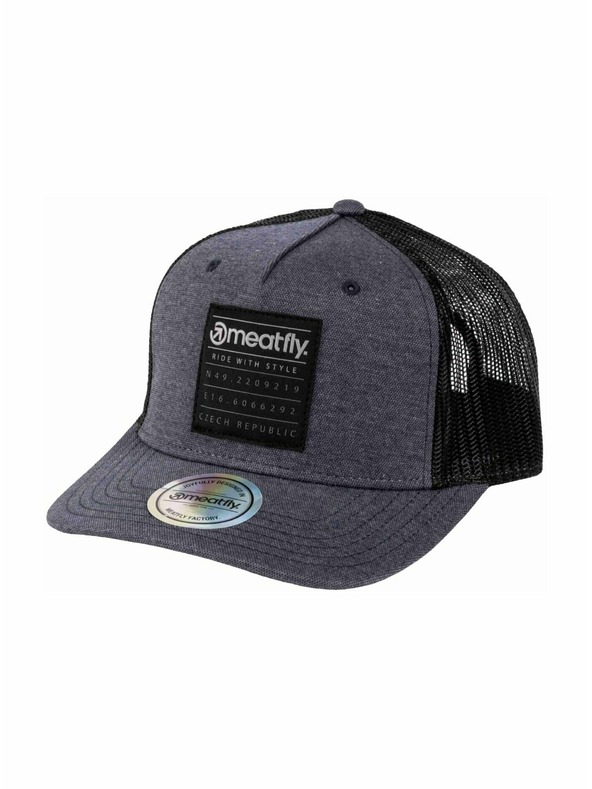 Meatfly Meatfly kšiltovka Corey Trucker Navy Blue Square | Šedá |