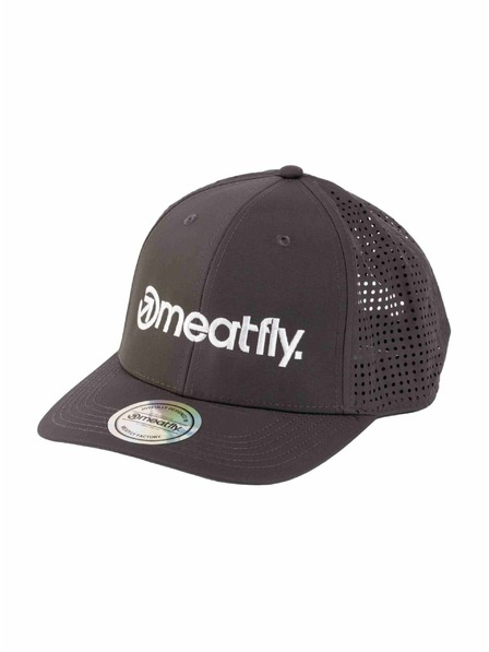 Meatfly Meatfly kšiltovka Nollie Perfor Cap Grey / White Logo | Šedá | Velikost