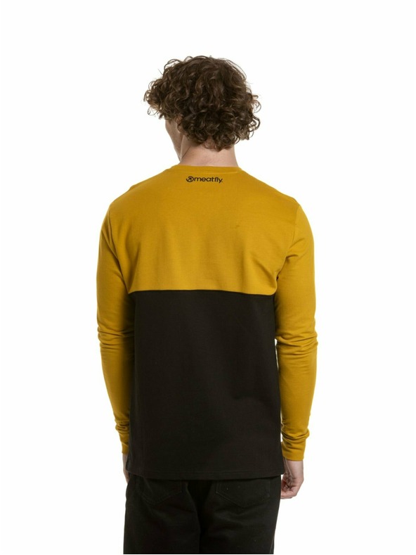 Meatfly Meatfly pánské tričko s dlouhým rukávem Harvey Mustard / Black