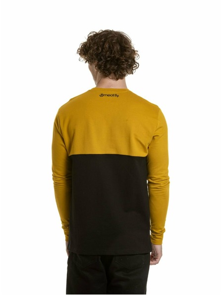 Meatfly Meatfly pánské tričko s dlouhým rukávem Harvey Mustard / Black