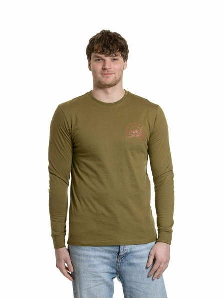 Meatfly Meatfly pánské tričko s dlouhým rukávem Judgement 30 Khaki Green
