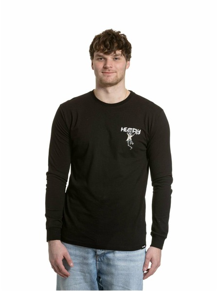 Meatfly Meatfly pánské tričko s dlouhým rukávem Julien Black Skeleton