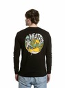 Meatfly Meatfly pánské tričko s dlouhým rukávem Julien Black Skeleton
