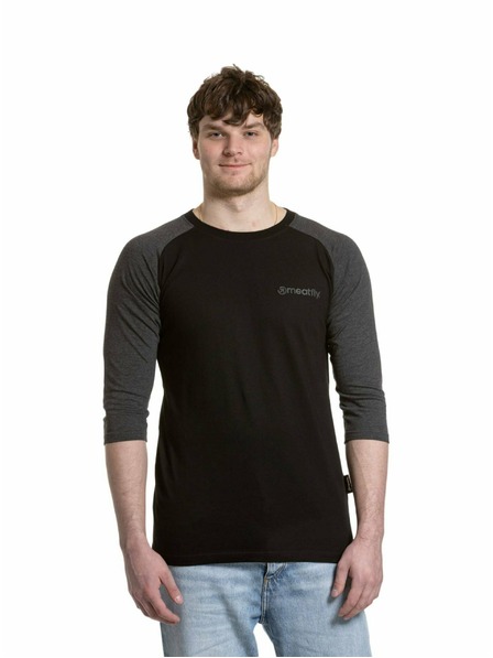 Meatfly Meatfly pánské tričko s dlouhým rukávem Reagan Raglan Black