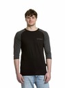 Meatfly Meatfly pánské tričko s dlouhým rukávem Reagan Raglan Black