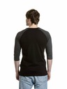 Meatfly Meatfly pánské tričko s dlouhým rukávem Reagan Raglan Black