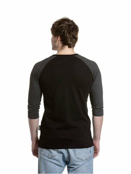 Meatfly Meatfly pánské tričko s dlouhým rukávem Reagan Raglan Black