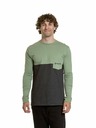 Meatfly Meatfly pánské tričko s dlouhým rukávem Harvey Basil / Charcoal Heather