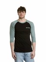 Meatfly Meatfly pánské tričko s dlouhým rukávem Reagan Raglan Dusty Mint / Black