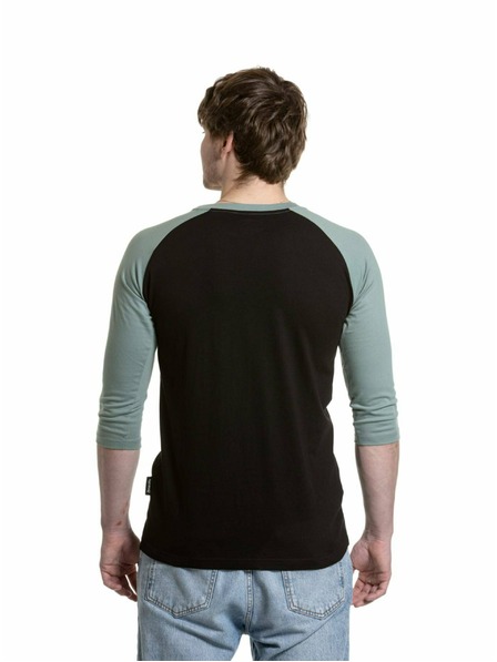 Meatfly Meatfly pánské tričko s dlouhým rukávem Reagan Raglan Dusty Mint / Black