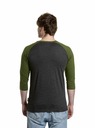 Meatfly Meatfly pánské tričko s dlouhým rukávem Reagan Raglan Olive / Charcoal Heather | Šedá