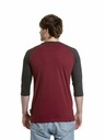 Meatfly Meatfly pánské tričko s dlouhým rukávem Reagan Raglan Dark Wine / Charcoal Heather | Šedá