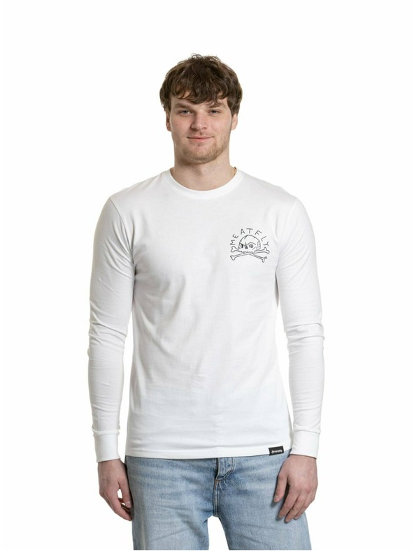 Meatfly Meatfly pánské tričko s dlouhým rukávem Judgement 30 White