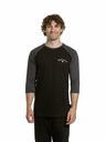 Meatfly Meatfly pánské tričko s dlouhým rukávem Kennedy Raglan Black