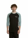 Meatfly Meatfly pánské tričko s dlouhým rukávem Kennedy Raglan Dusty Mint / Black