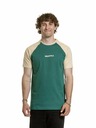 Meatfly Meatfly pánské tričko Ozzy Raglan Forest Green / Sand