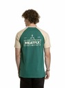 Meatfly Meatfly pánské tričko Ozzy Raglan Forest Green / Sand