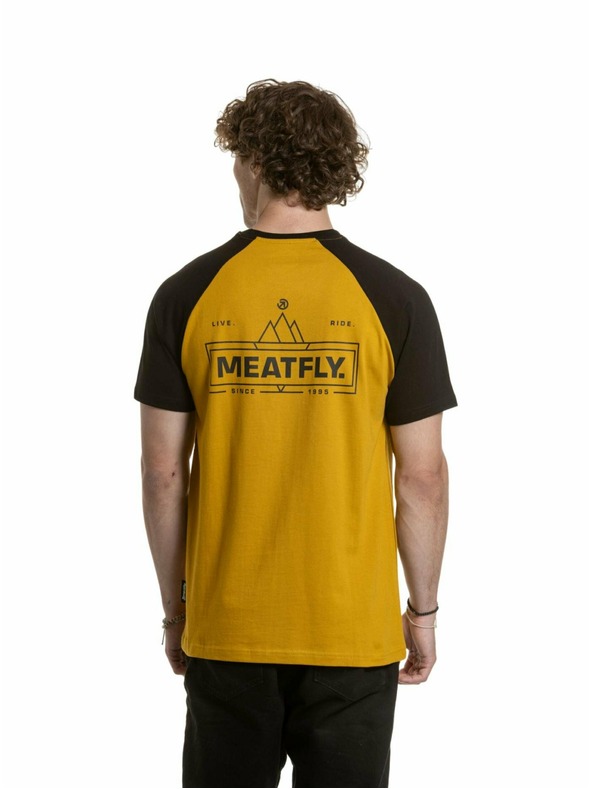 Meatfly Meatfly pánské tričko Ozzy Raglan Mustard / Black