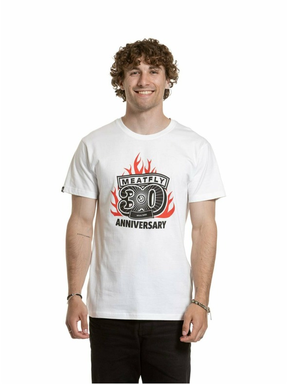 Meatfly Meatfly pánské tričko Flame White