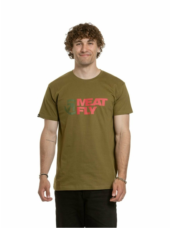 Meatfly Meatfly pánské tričko Revital Khaki Green
