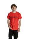 Meatfly Meatfly pánské tričko Striped Logo Bright Red | Červená