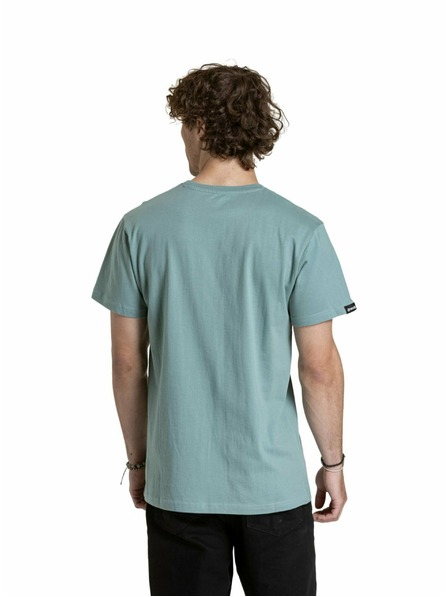 Meatfly Meatfly pánské tričko Striped Logo Dusty Mint