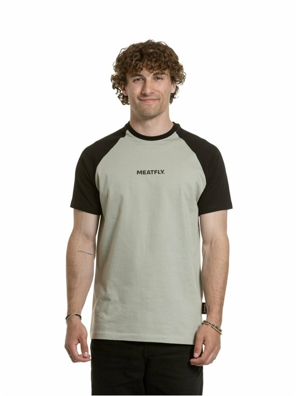 Meatfly Meatfly pánské tričko Ozzy Raglan Mossy Green / Black