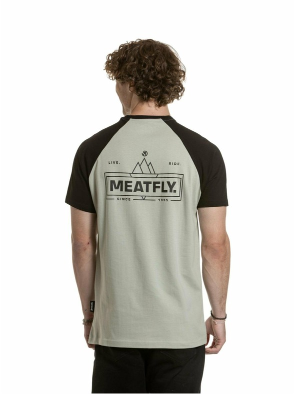Meatfly Meatfly pánské tričko Ozzy Raglan Mossy Green / Black