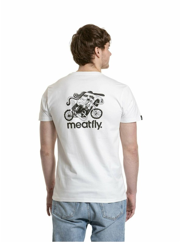 Meatfly Meatfly pánské tričko Keke Moto White