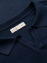 Ombre Clothing Pánská polokošile bez knoflíků - tmavě modrá