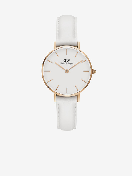 Daniel Wellington Bílé dámské kožené hodinky Daniel Wellington Petite