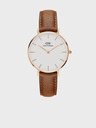 Daniel Wellington Hnědé dámské hodinky s koženým řemínkem Daniel Wellington Petite Durham