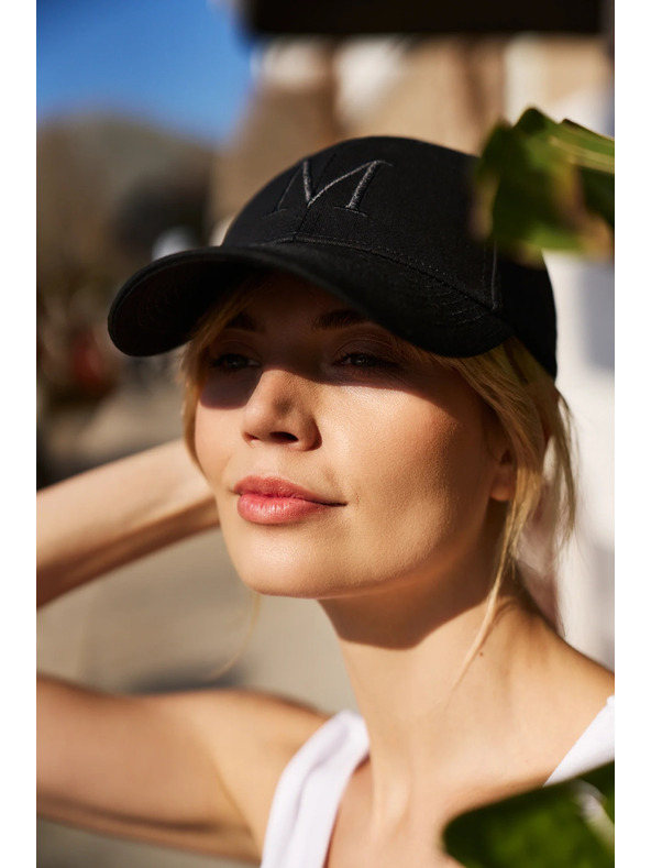 Moodo Černá bavlněná kšiltovka