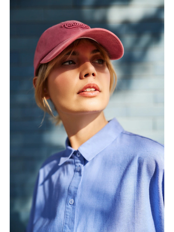 Moodo Růžová bavlněná kšiltovka