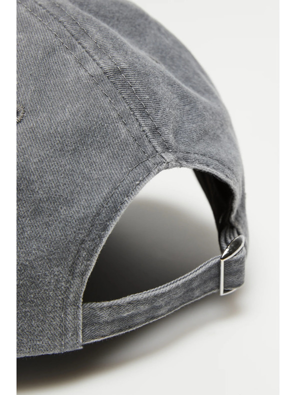 Moodo Šedá bavlněná kšiltovka